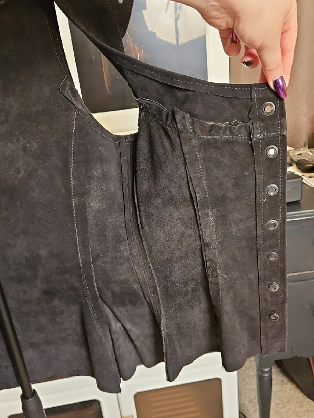 Leather Corset Vest - Picture 3 of 13